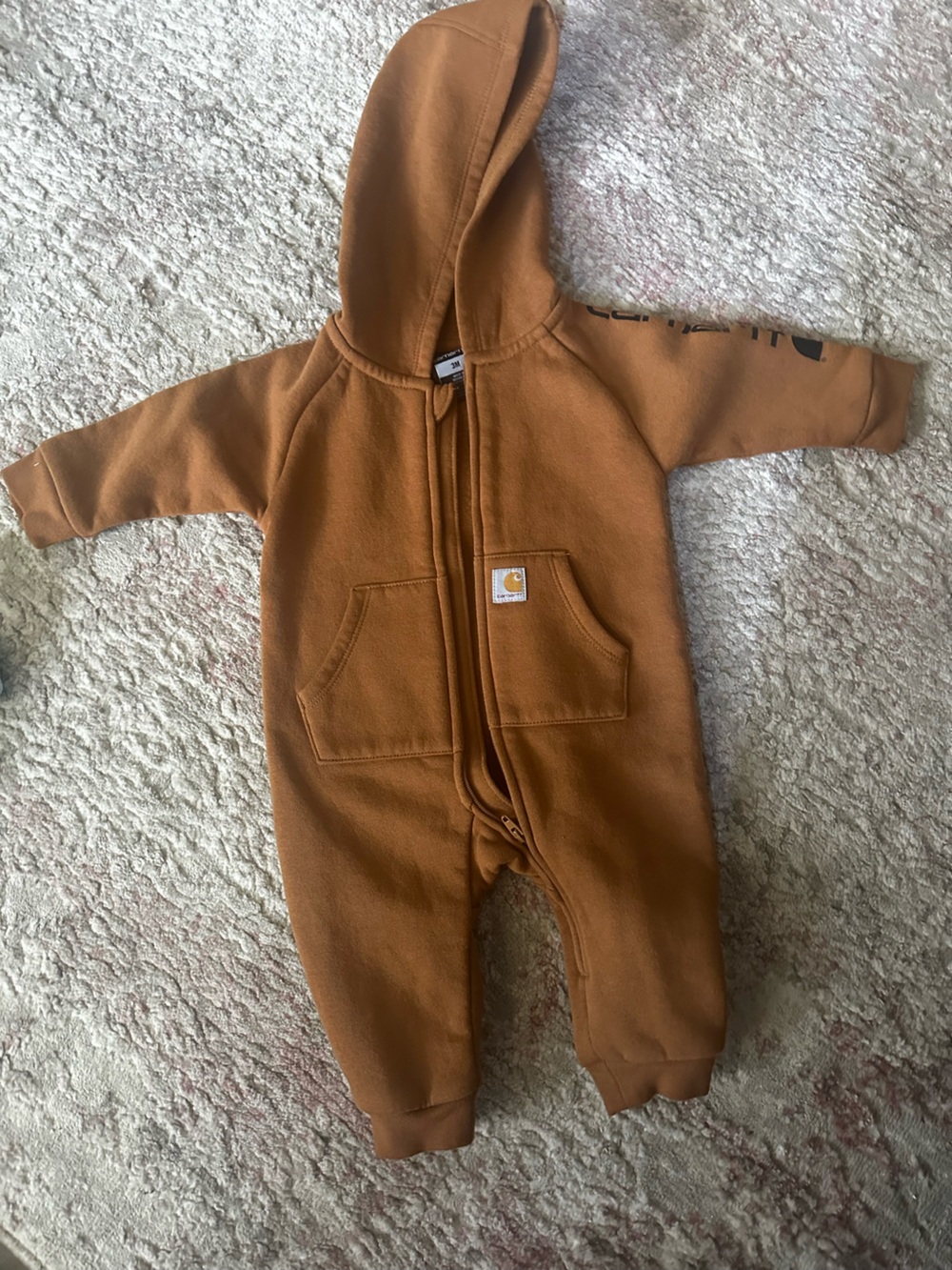 Carhartt Kids Caramel Brown Hooded Coverall